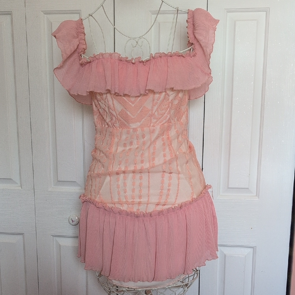 Glamaker Pink Ruffled Dress